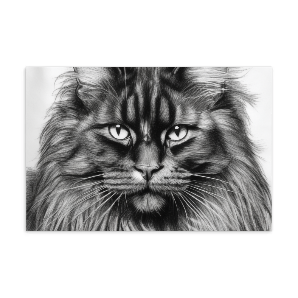 PugMug Custom Black Maine Coon Cat Postcard