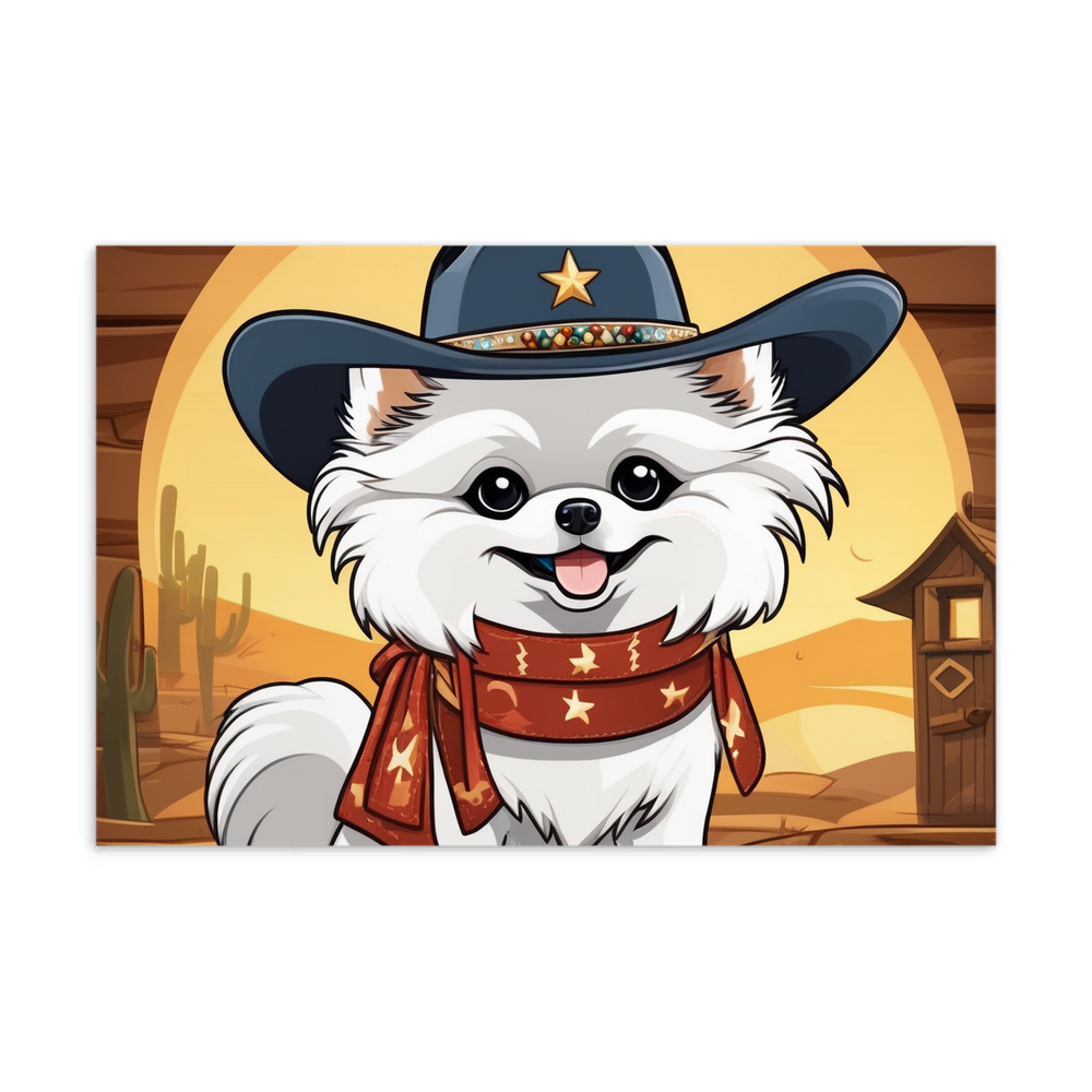 PugMug Custom White Pomeranian Postcard