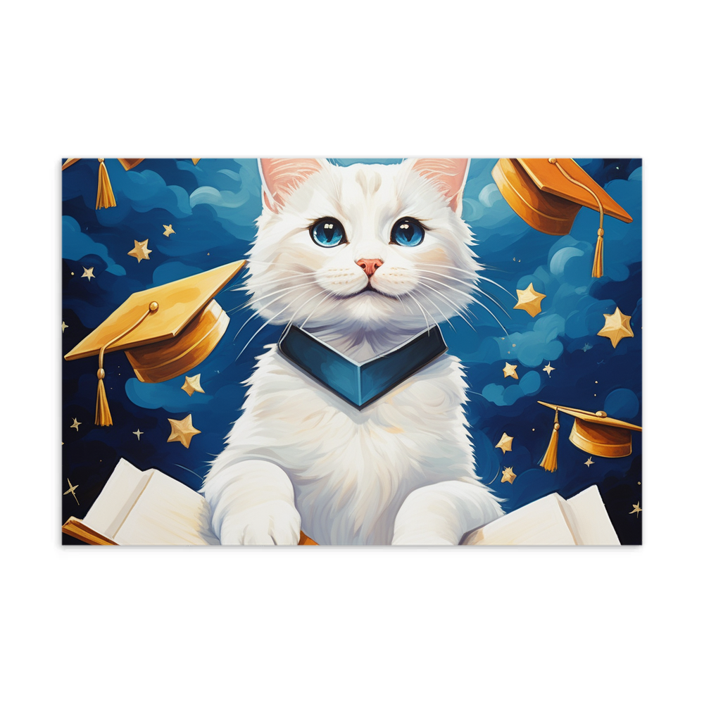 PugMug Custom White Companion Cat Postcard