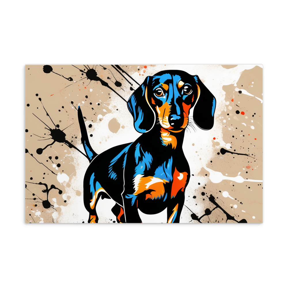 PugMug Custom Black Dachshund Postcard