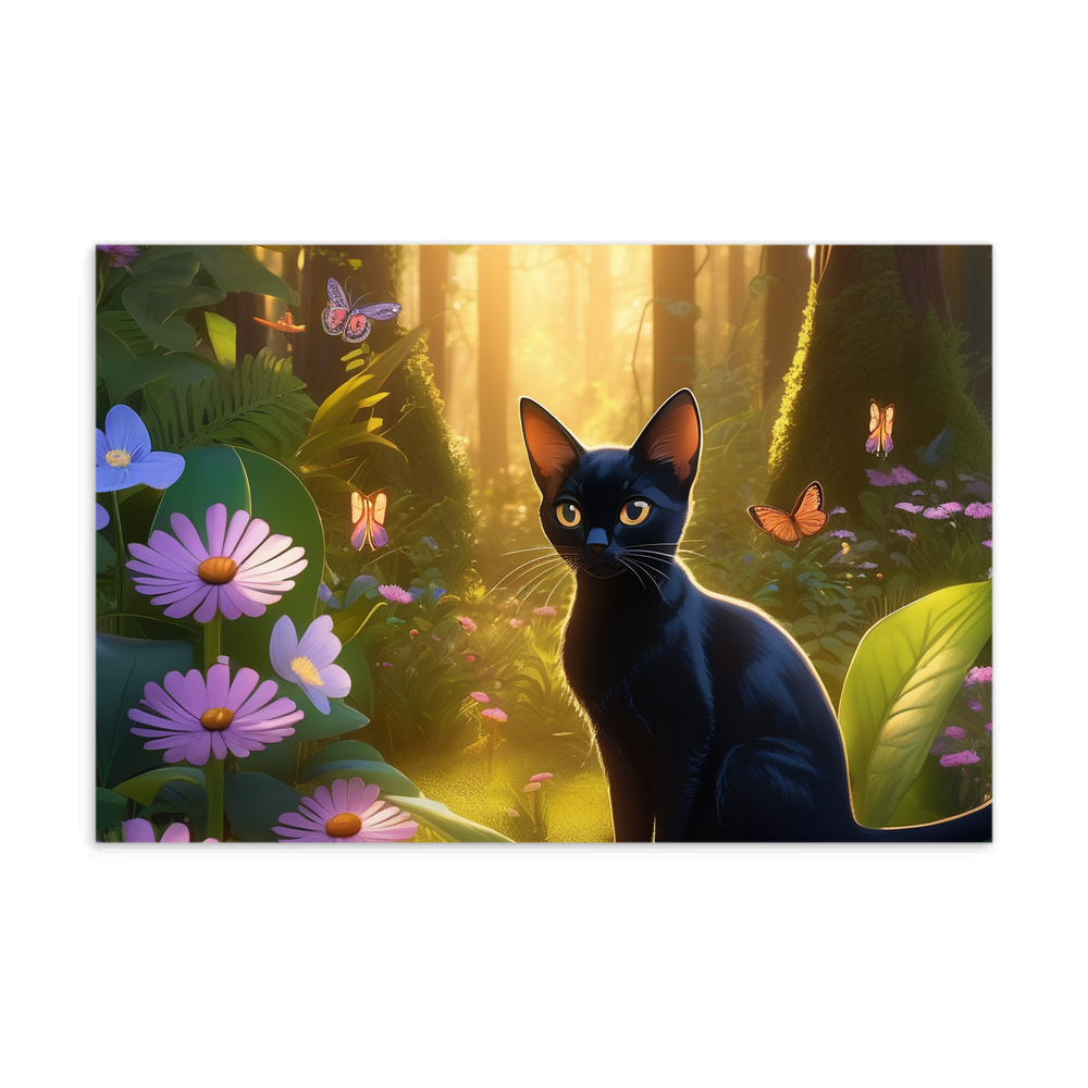 PugMug Custom Black Abyssinian Cat Postcard