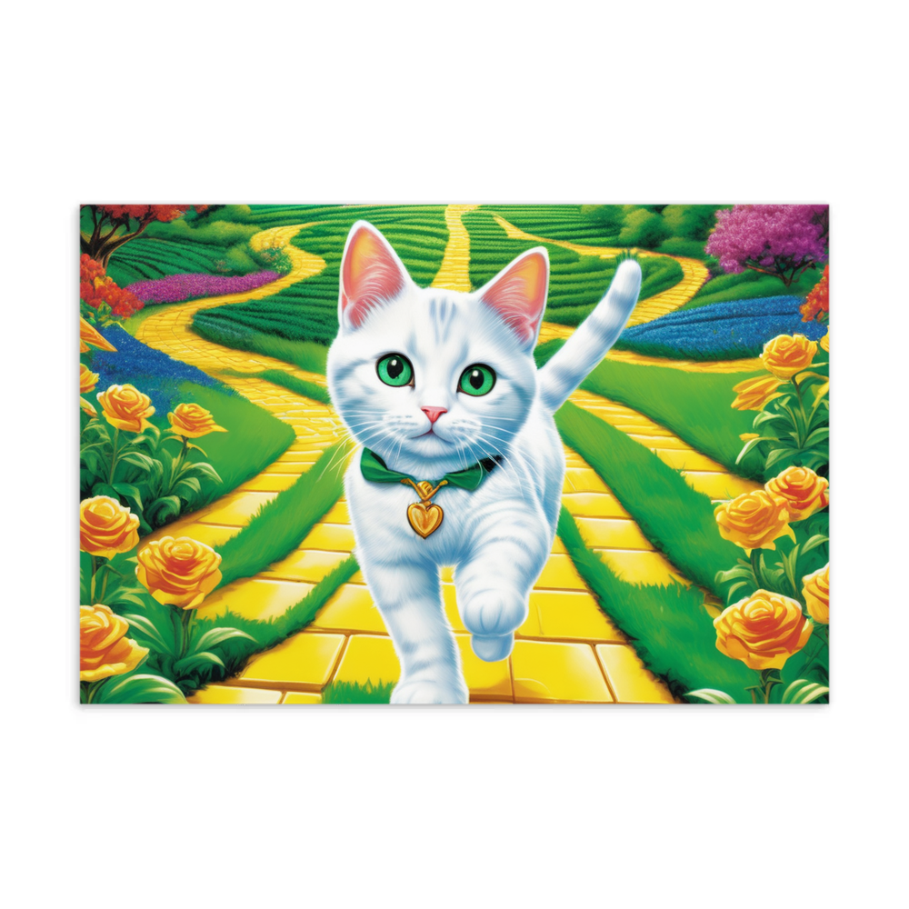 PugMug Custom White Companion Cat Postcard