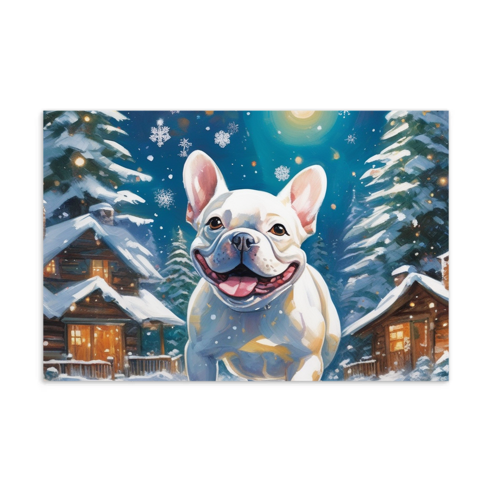 PugMug Custom White French Bulldog Postcard