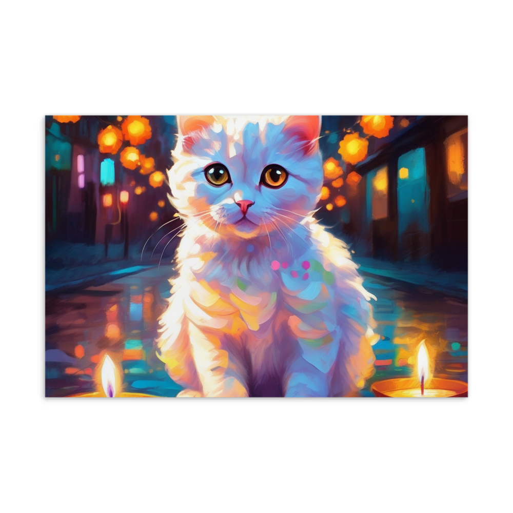 PugMug Custom White Scottish Fold Cat Postcard
