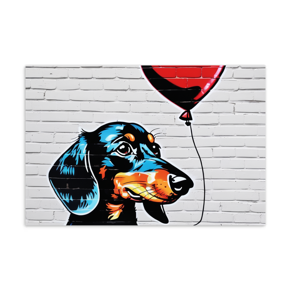 PugMug Custom Black Dachshund Postcard