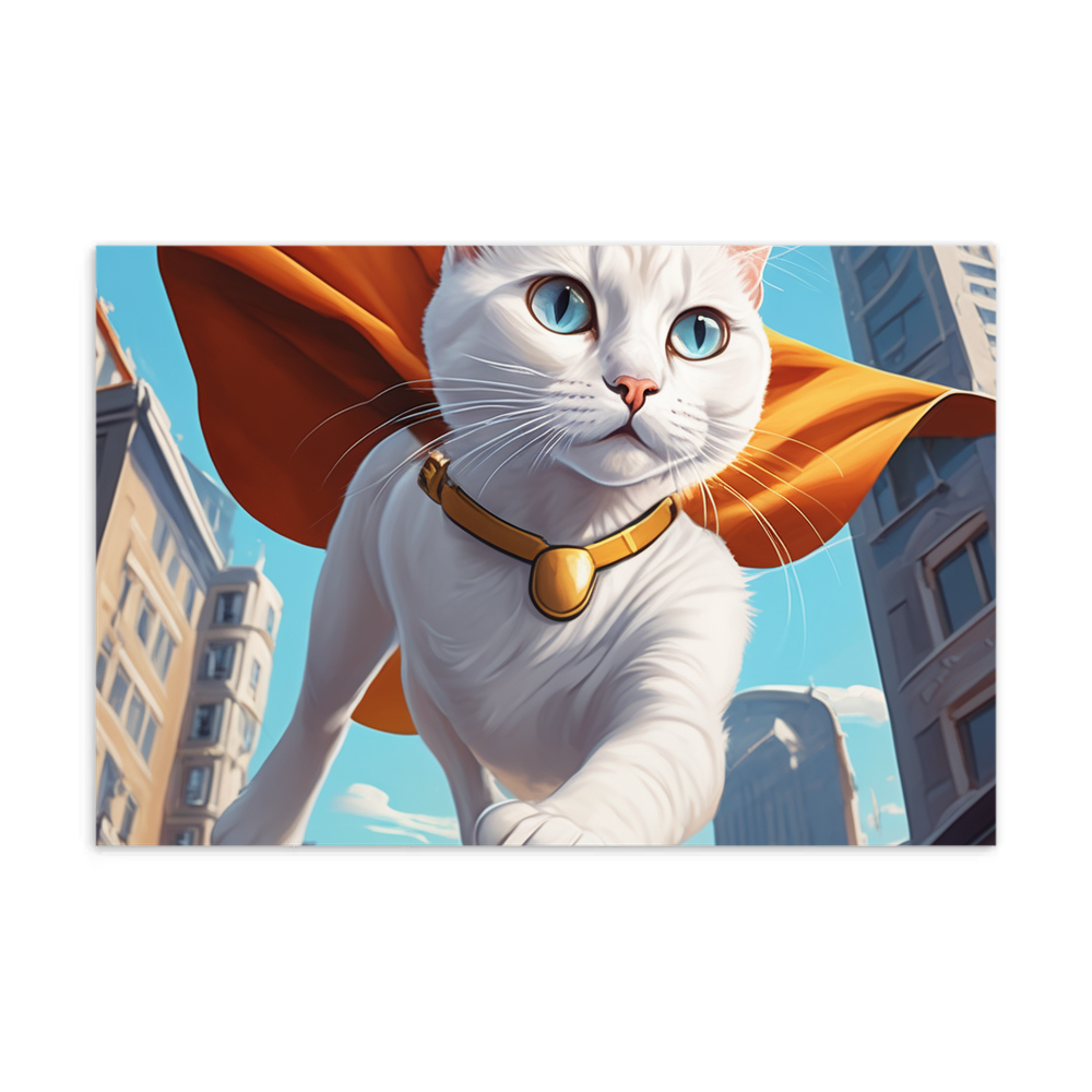 PugMug Custom White Companion Cat Postcard