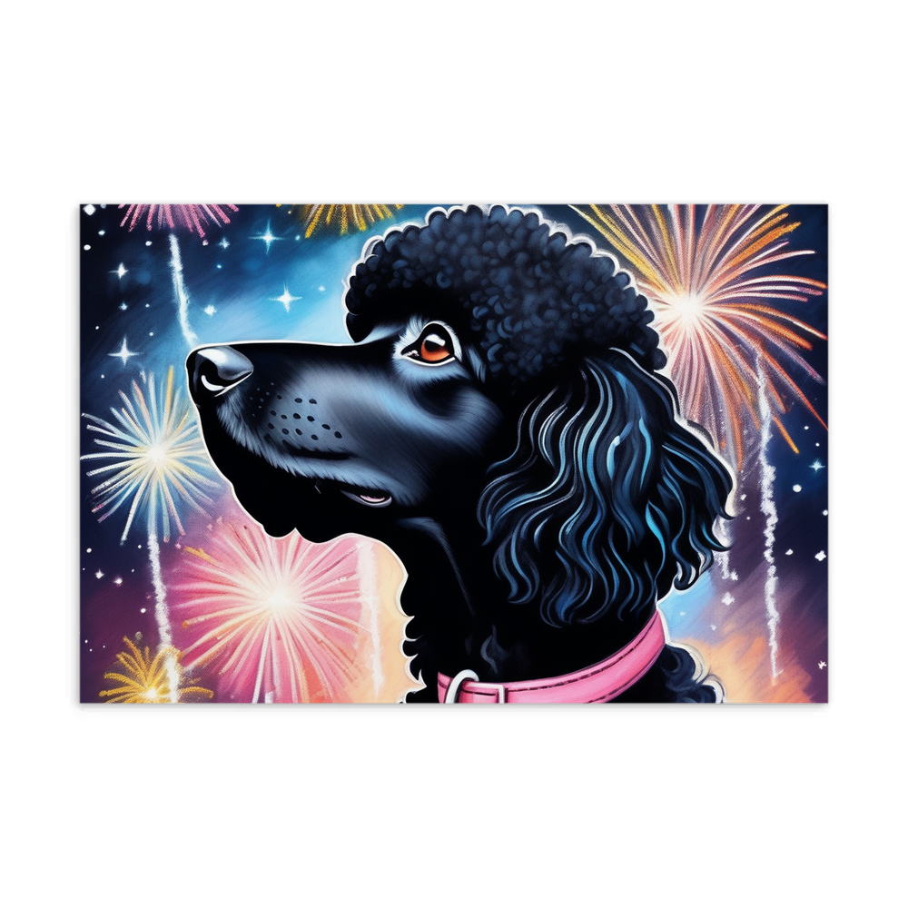 PugMug Custom Black Poodle Postcard
