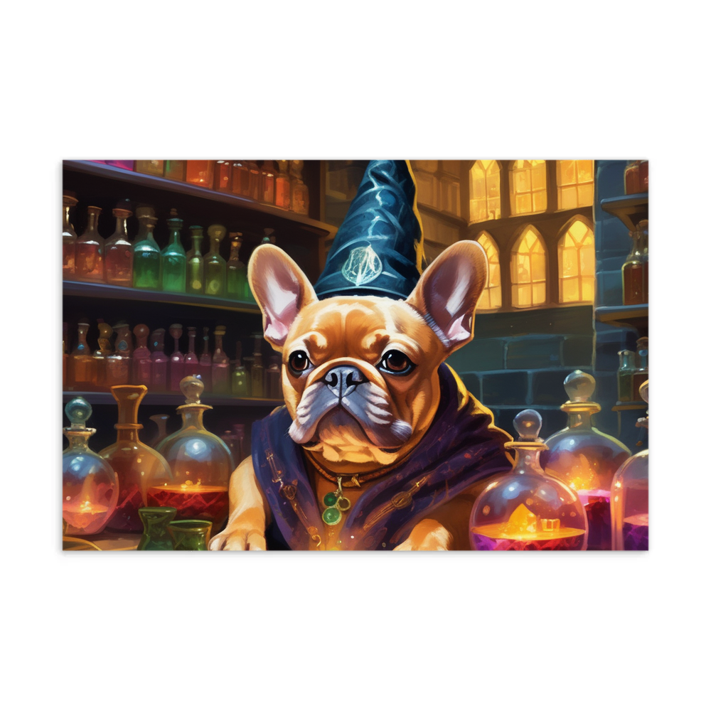 PugMug Custom Tan French Bulldog Postcard