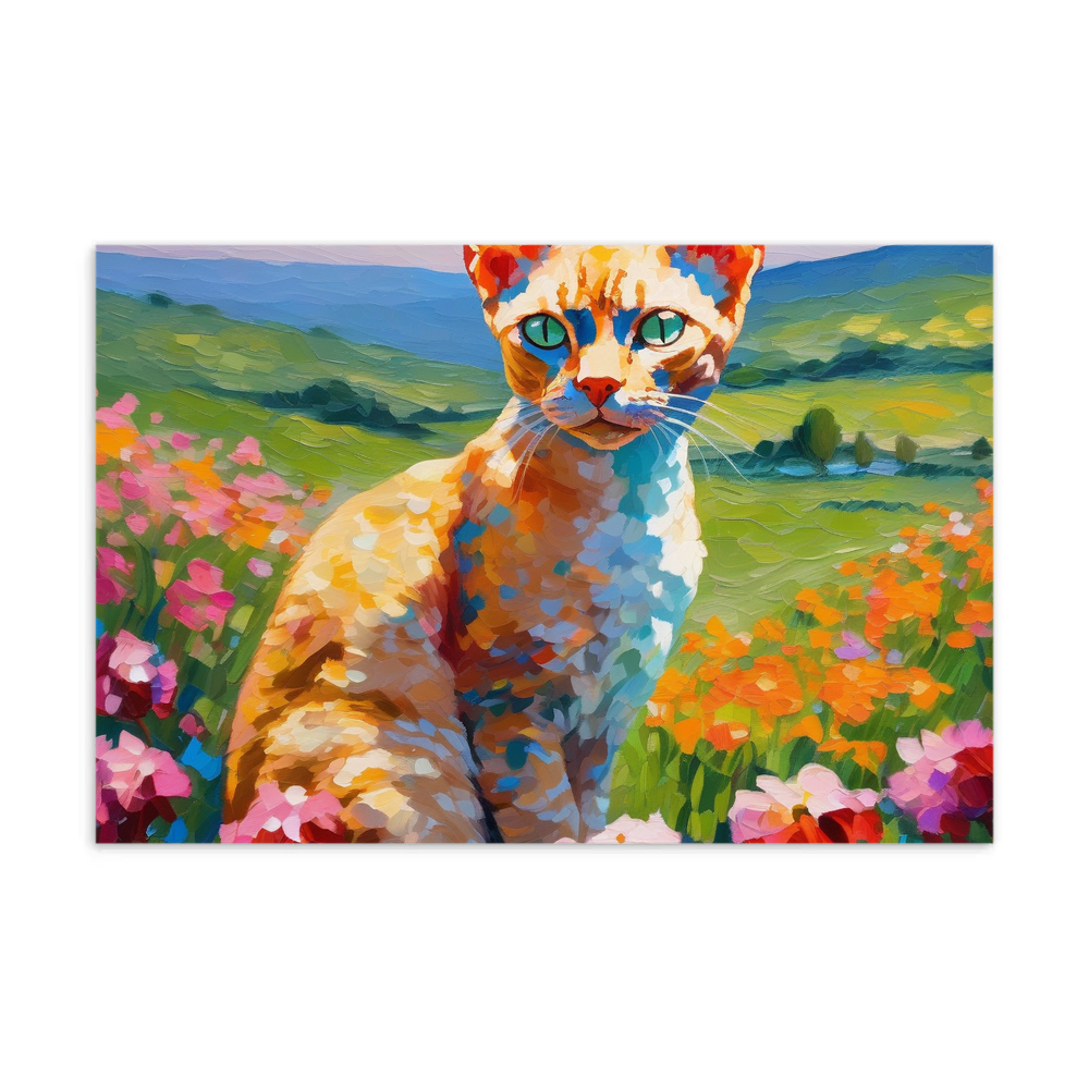 PugMug Custom Tabby Devon Rex Cat Postcard