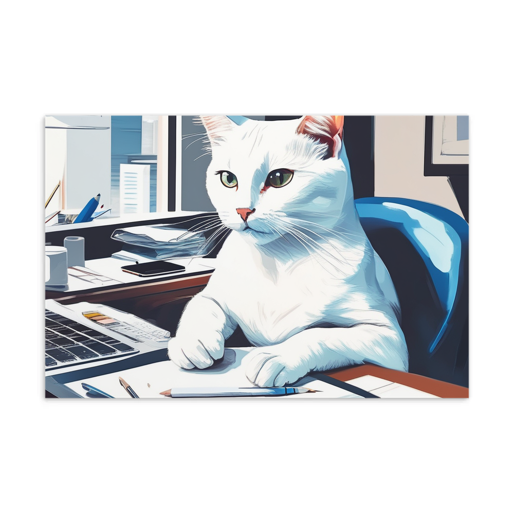 PugMug Custom White Companion Cat Postcard