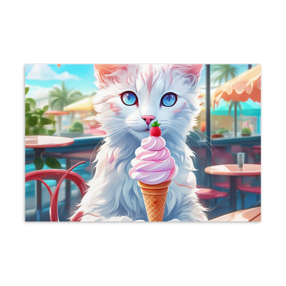 PugMug Custom White Companion Cat Postcard