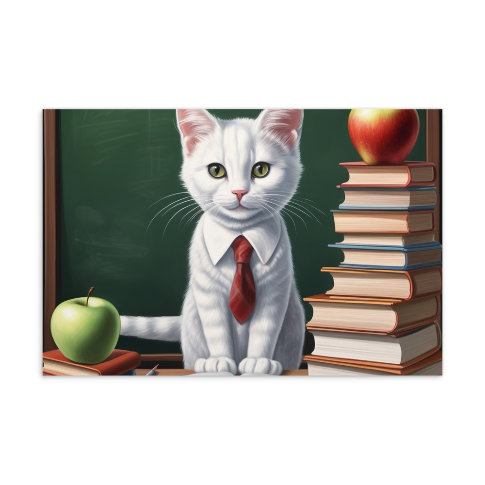 PugMug Custom White Companion Cat Postcard