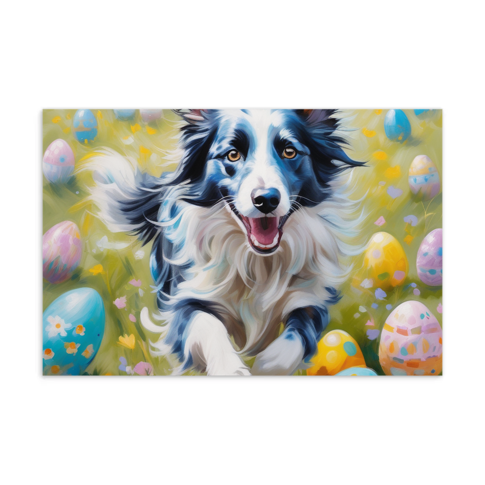PugMug Custom Blue Merle Border Collie Postcard