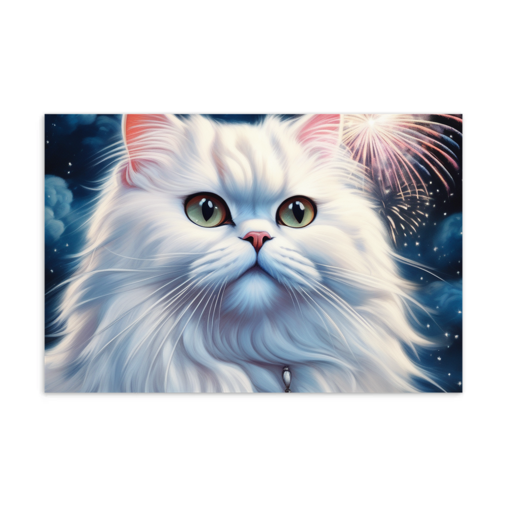 PugMug Custom White Persian Cat Postcard