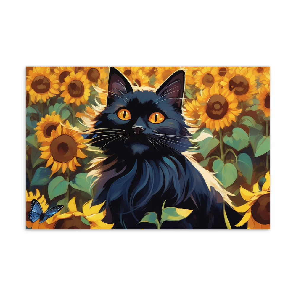 PugMug Custom Black Ragdoll Cat Postcard
