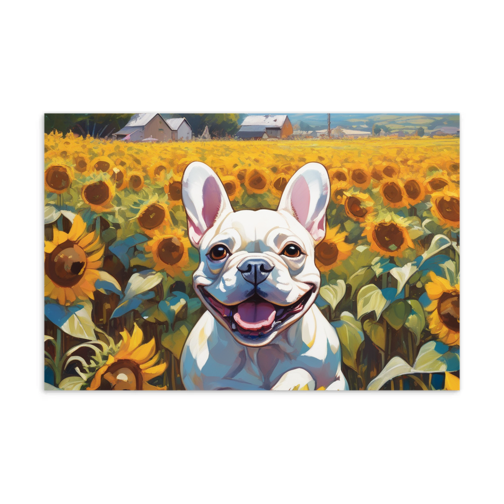PugMug Custom White French Bulldog Postcard