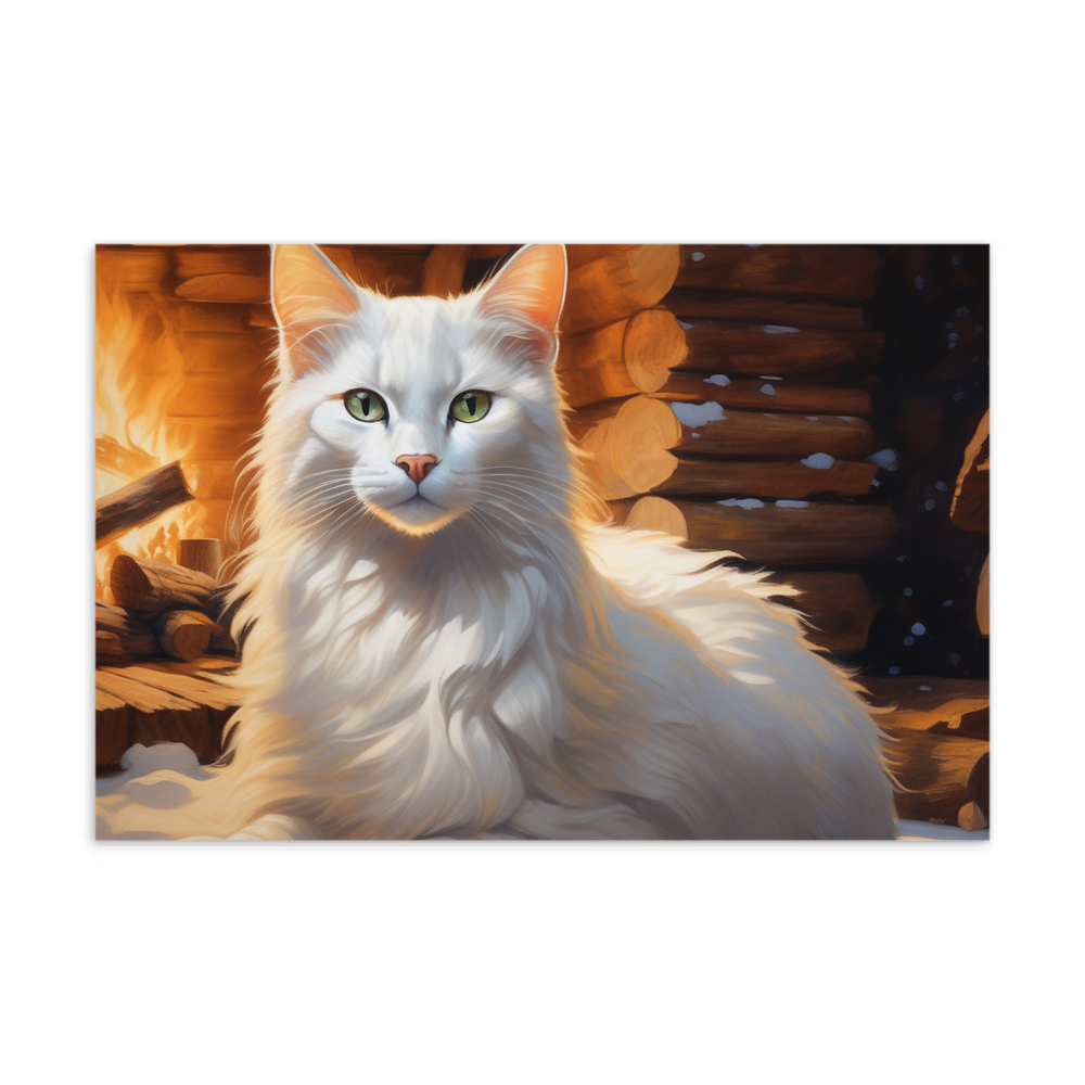 PugMug Custom White Companion Cat Postcard