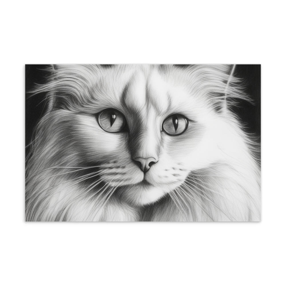 PugMug Custom White Ragdoll Cat Postcard
