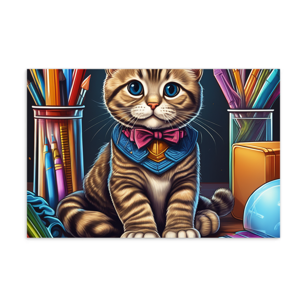 PugMug Custom Tabby Scottish Fold Cat Postcard