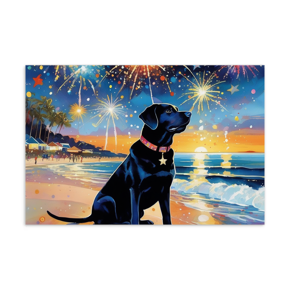 PugMug Custom Black Labrador Retriever Postcard