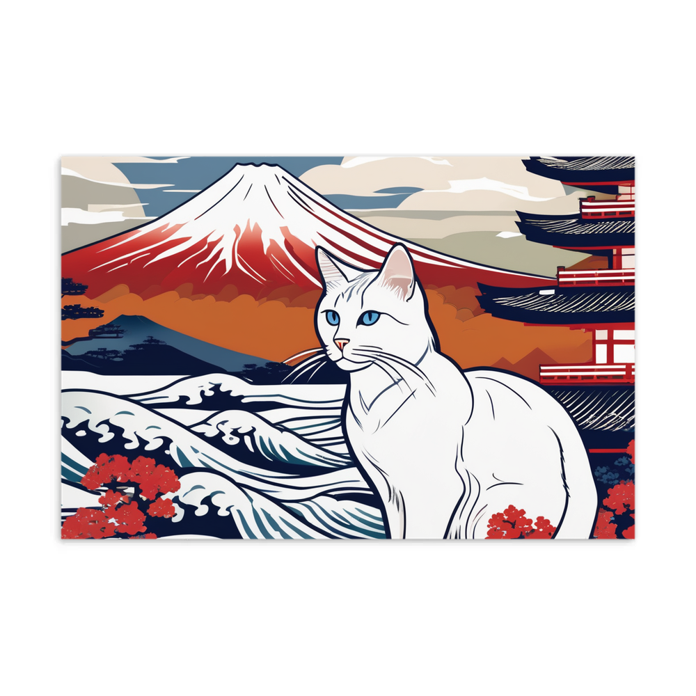 PugMug Custom White Companion Cat Postcard