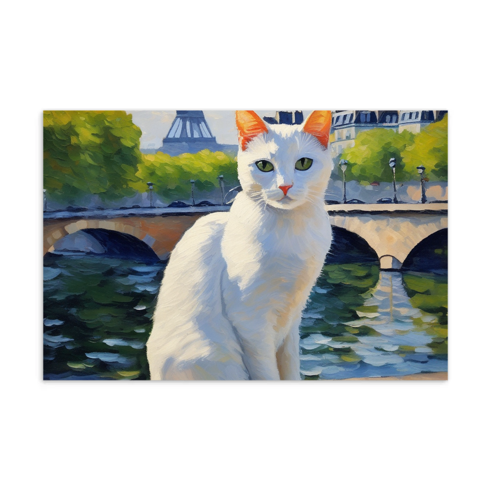 PugMug Custom White Companion Cat Postcard