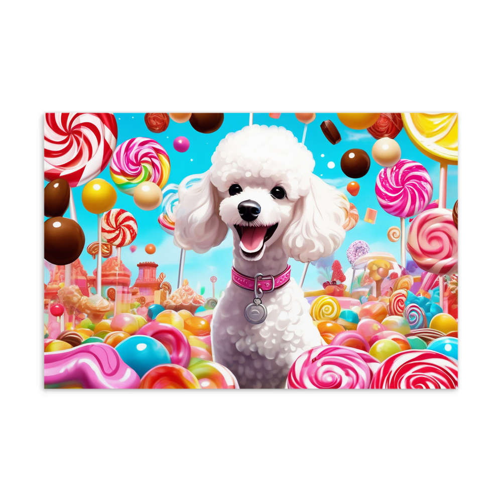 PugMug Custom White Poodle Postcard