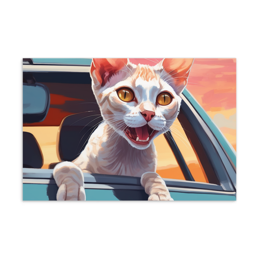 PugMug Custom Tabby Devon Rex Cat Postcard