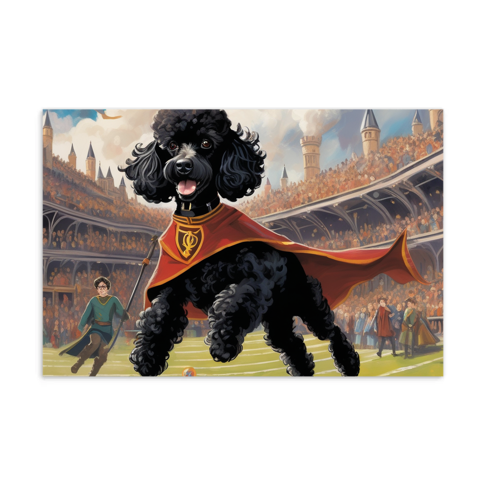 PugMug Custom Black Poodle Postcard