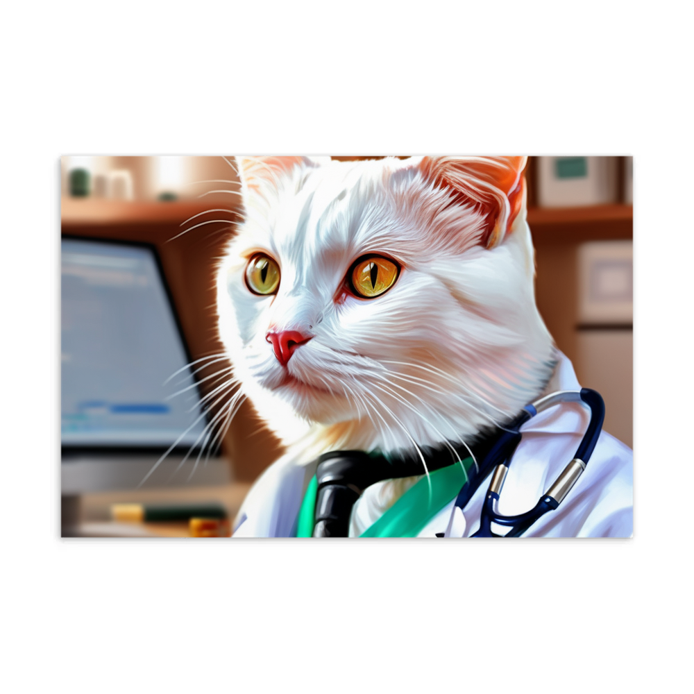 PugMug Custom White Companion Cat Postcard