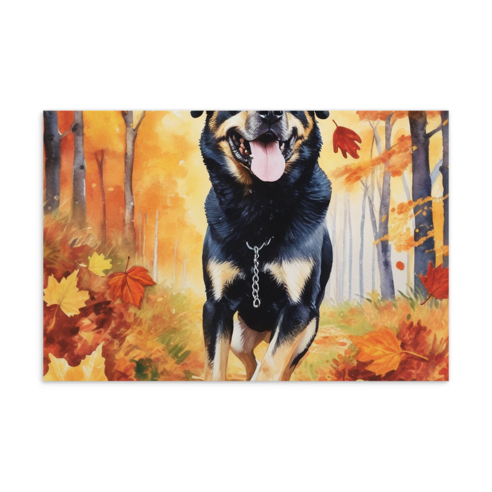 PugMug Custom Blue Postcard