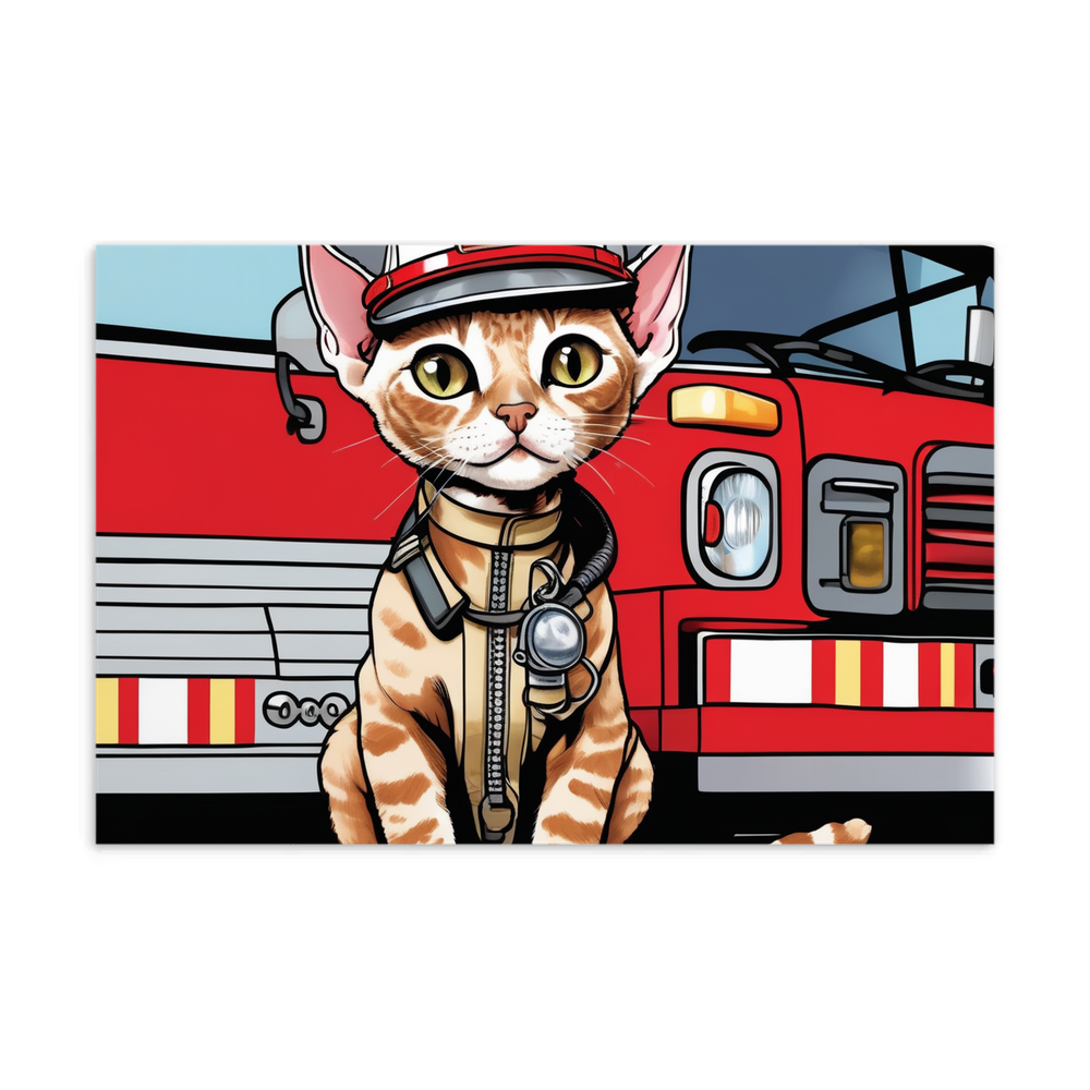 PugMug Custom Tabby Devon Rex Cat Postcard