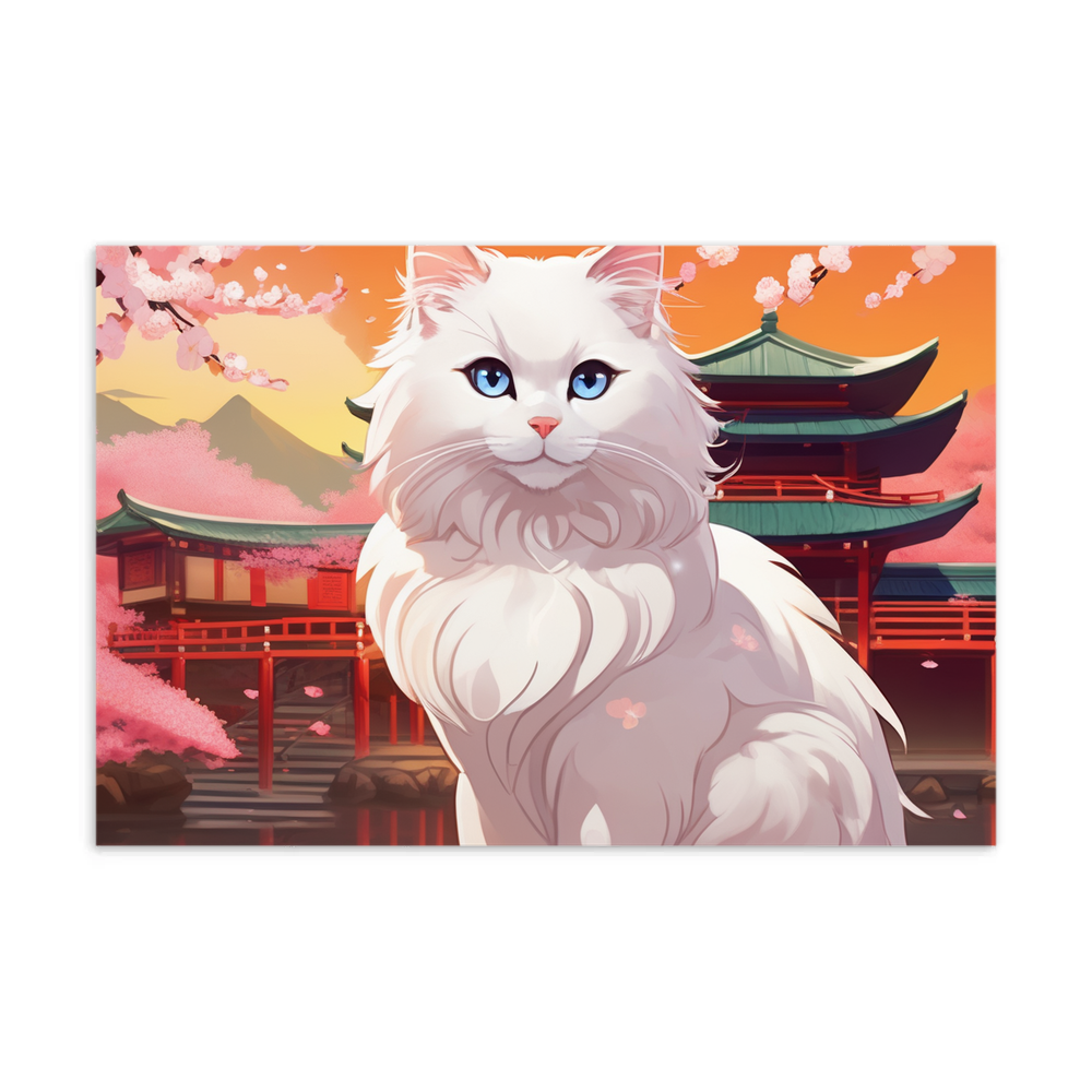 PugMug Custom White Ragdoll Cat Postcard