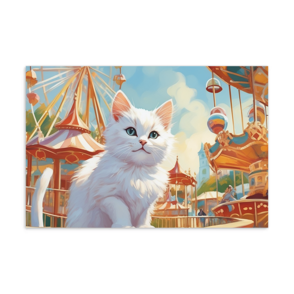 PugMug Custom White Companion Cat Postcard
