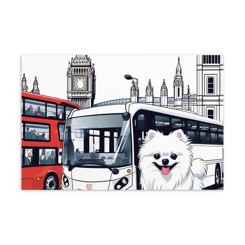 PugMug Custom White Pomeranian Postcard