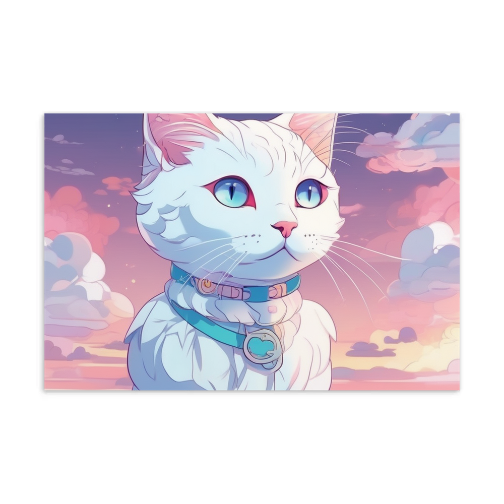 PugMug Custom White Companion Cat Postcard