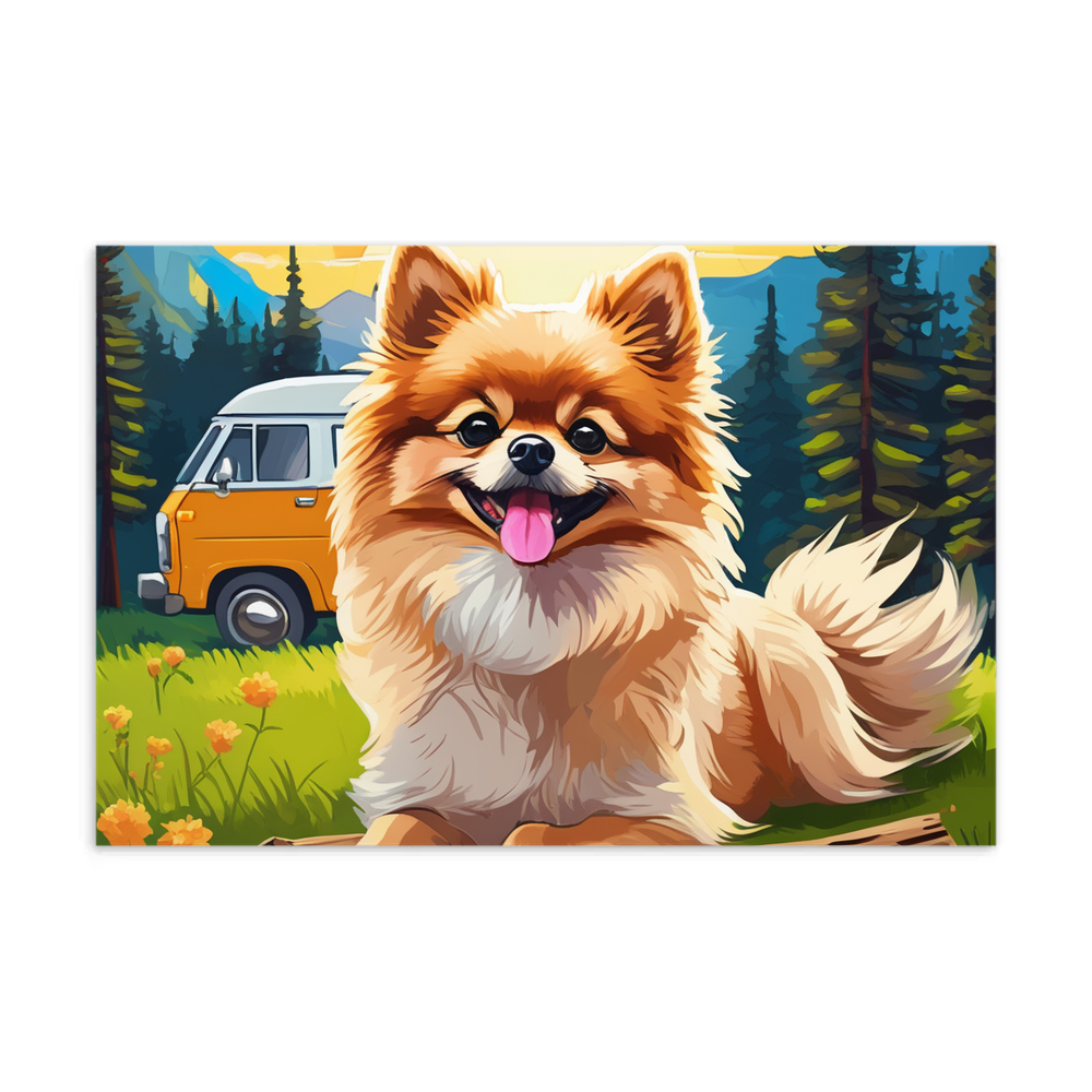 PugMug Custom Tan Pomeranian Postcard