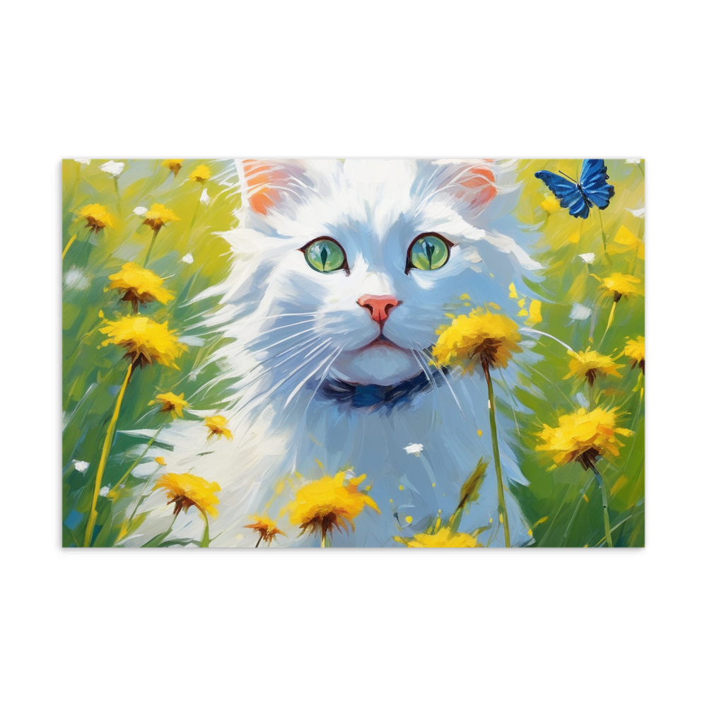 PugMug Custom White Companion Cat Postcard