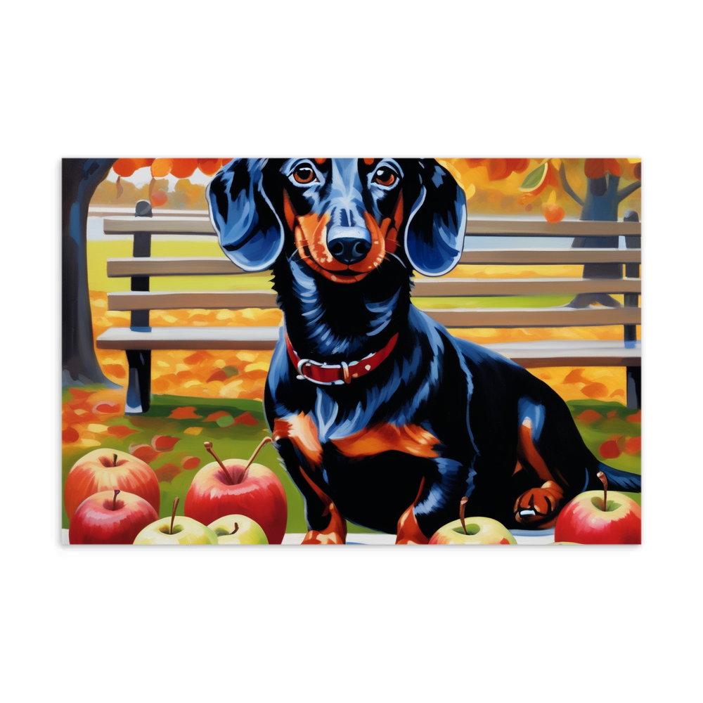 PugMug Custom Black Dachshund Postcard