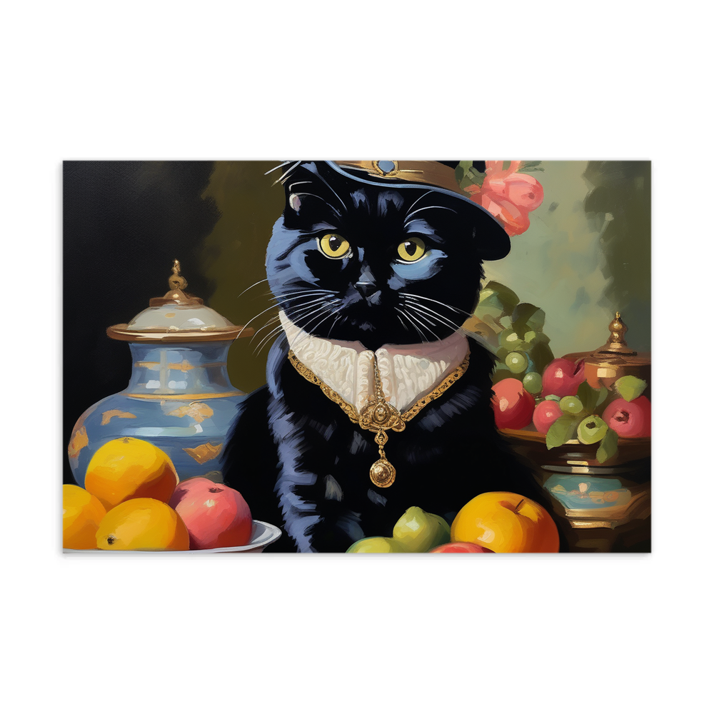 PugMug Custom Black Scottish Fold Cat Postcard
