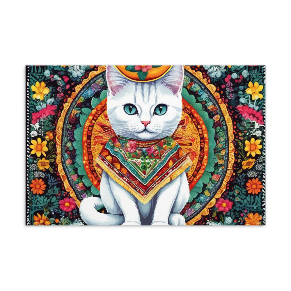 PugMug Custom White Companion Cat Postcard