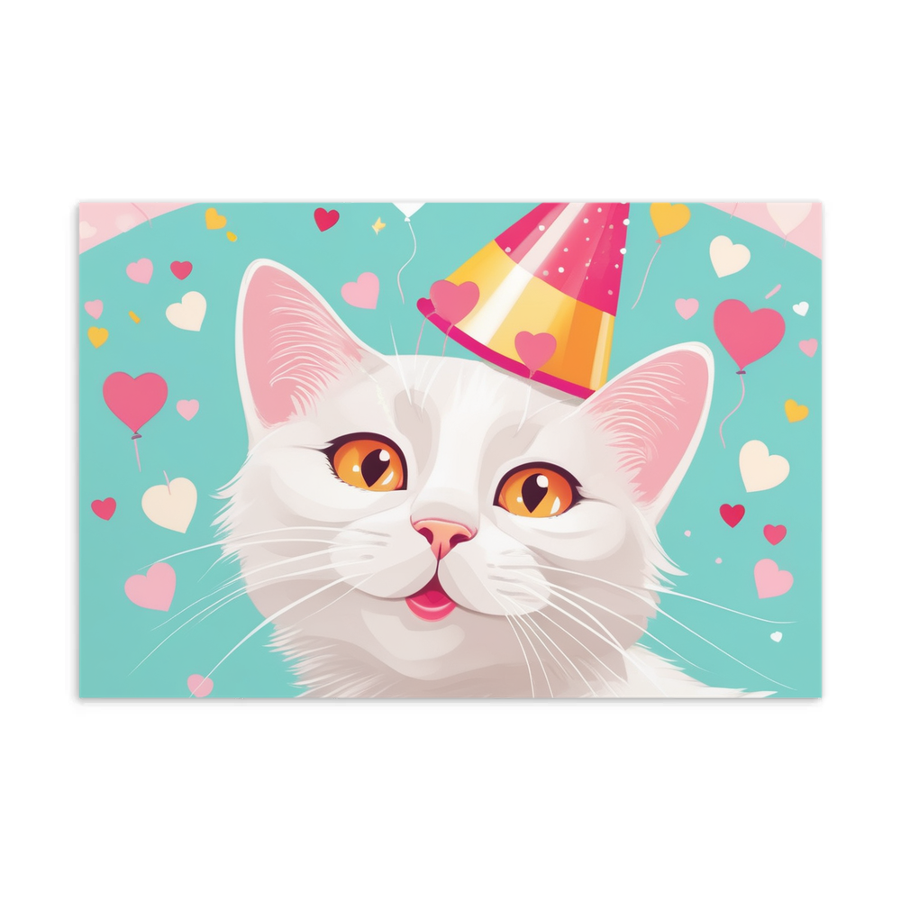 PugMug Custom White Companion Cat Postcard