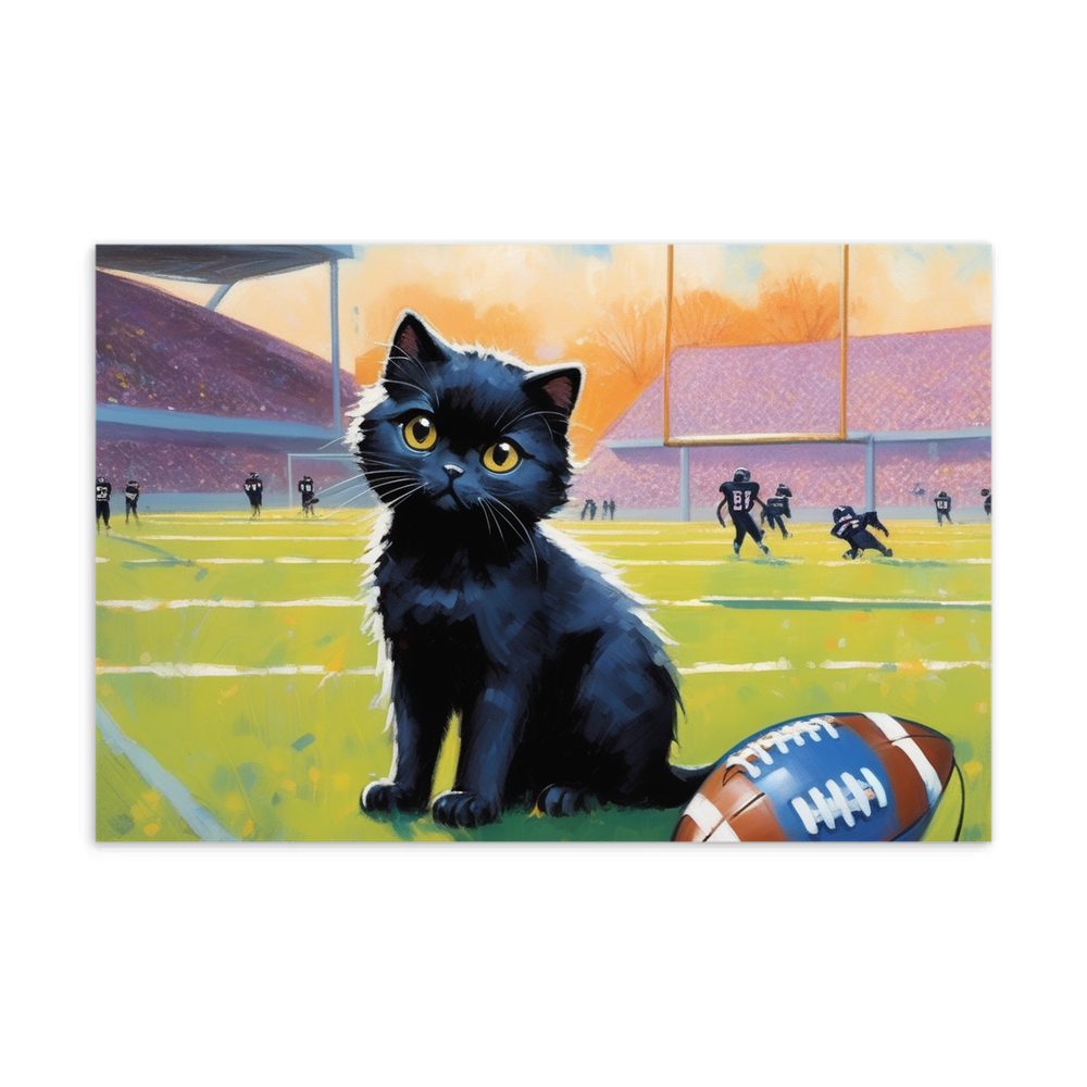 PugMug Custom Black Scottish Fold Cat Postcard