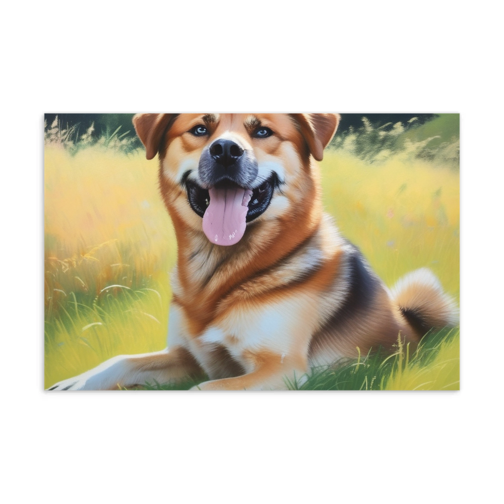 PugMug Custom Blue Postcard