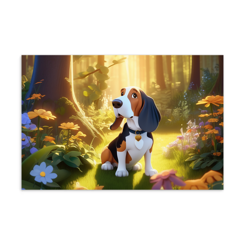 PugMug Custom Basset Hound Postcard