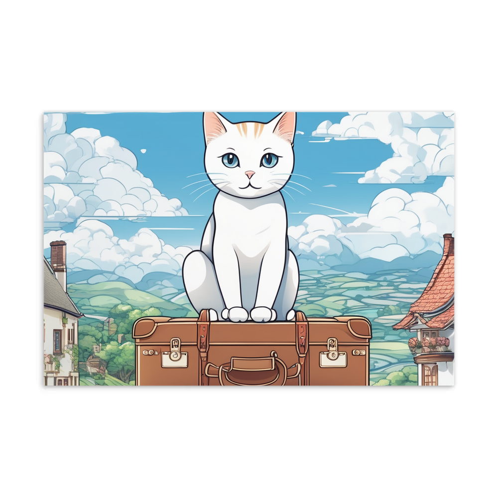 PugMug Custom White Companion Cat Postcard