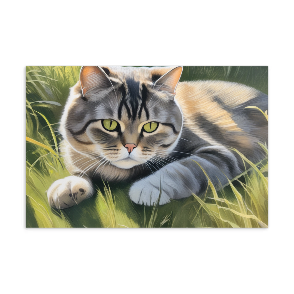 PugMug Custom Tabby Scottish Fold Cat Postcard