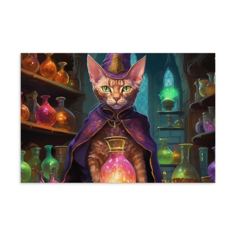 PugMug Custom Tabby Devon Rex Cat Postcard