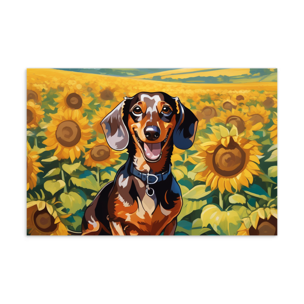 PugMug Custom Tan Dachshund Postcard