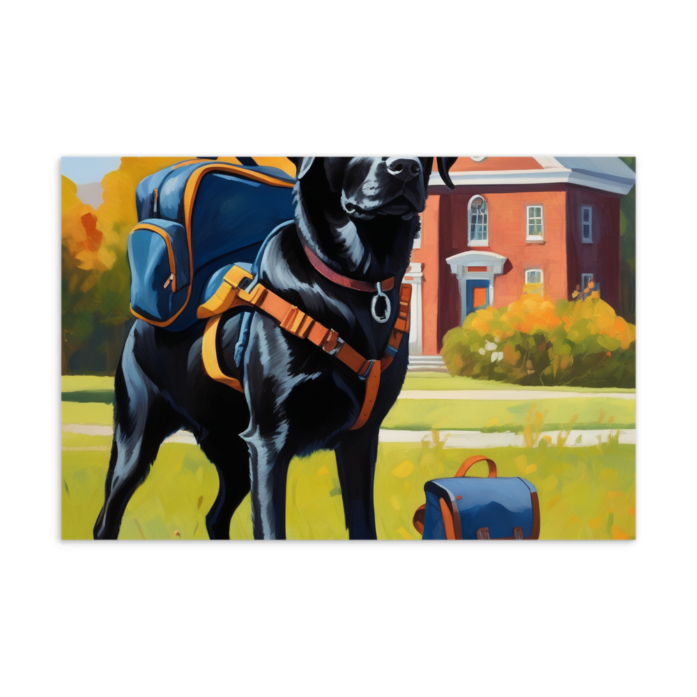 PugMug Custom Black Labrador Retriever Postcard